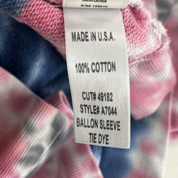 AGOLDE Tie Dye Sweatshirt Pink Blue Crewneck Pullover Women’s Sz Small Casual - Picture 10 of 10